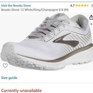 Brooks Ghost 12 White/Grey/Champagne